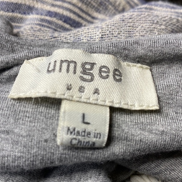 Umgee Striped Jumpsuit Blue Gray Size Large - Picture 6 of 9